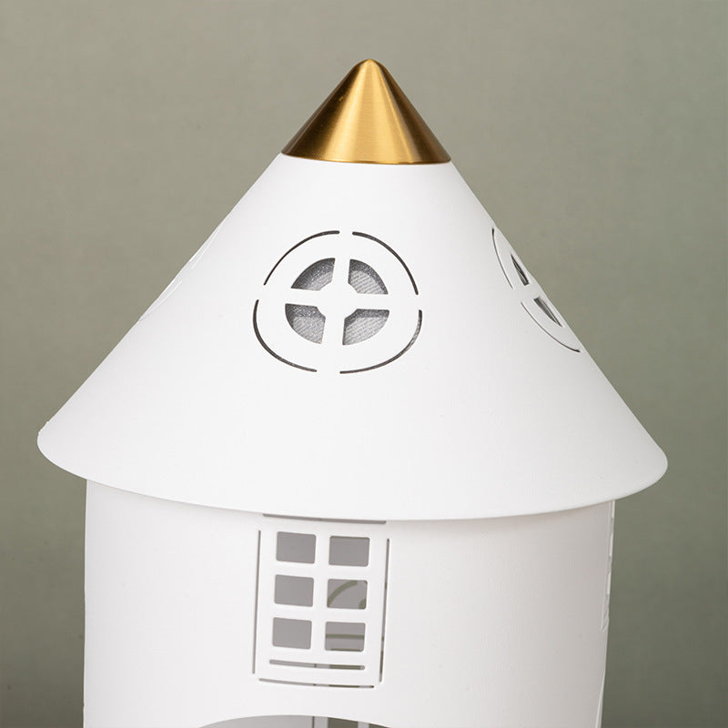 Lampe de table en cire fondue à 1 lumière en fer de modernité simplicité pour la chambre 