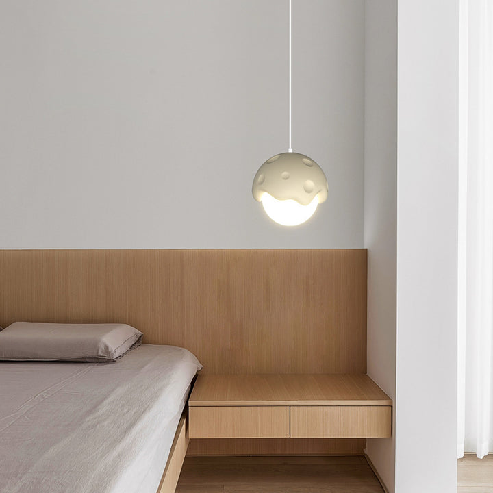Contemporary Creative Cream Strawberry Resin 1-Light Pendant Light For Living Room