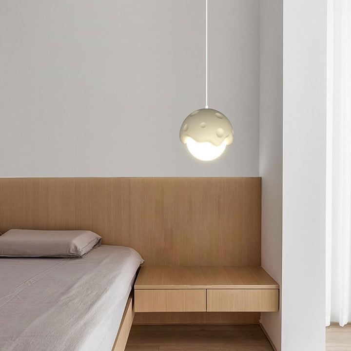 Contemporary Creative Cream Strawberry Resin 1-Light Pendant Light For Living Room