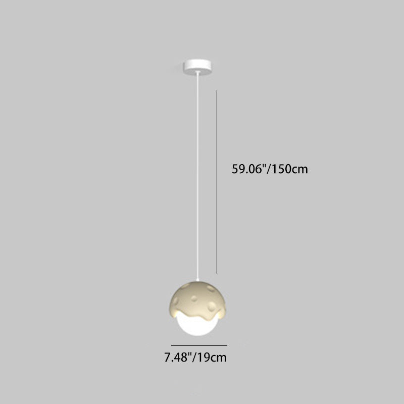 Contemporary Creative Cream Strawberry Resin 1-Light Pendant Light For Living Room
