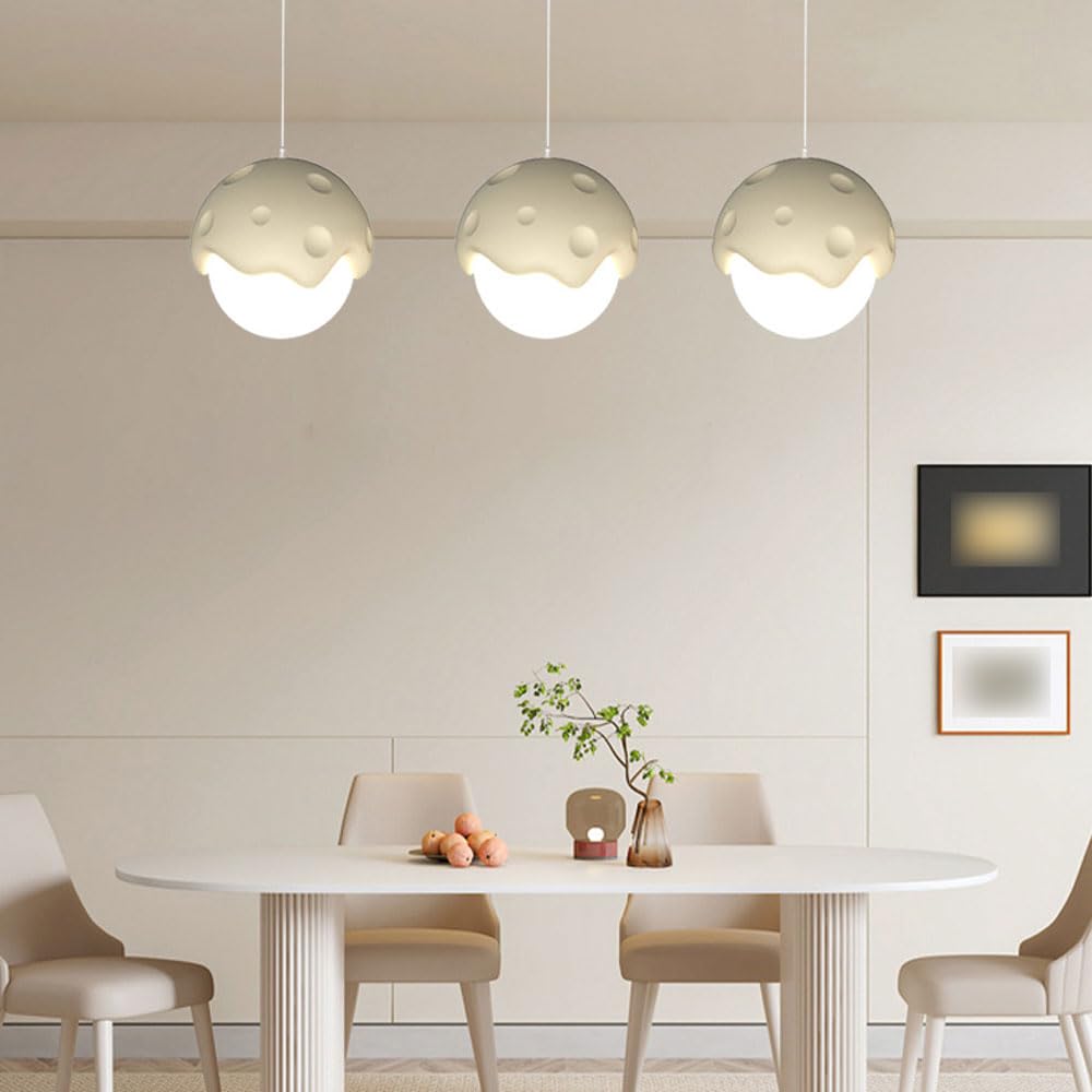 Contemporary Creative Cream Strawberry Resin 1-Light Pendant Light For Living Room