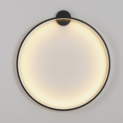 Moderne minimalistische Aluminium-Acryl-Kreisring-LED-Wandleuchte für das Wohnzimmer 