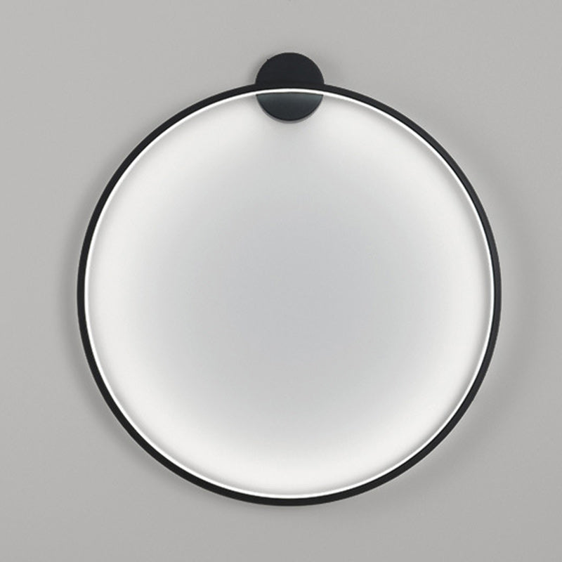 Moderne minimalistische Aluminium-Acryl-Kreisring-LED-Wandleuchte für das Wohnzimmer 