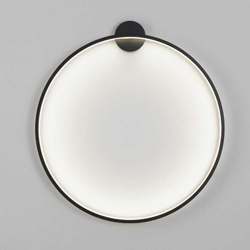 Moderne minimalistische Aluminium-Acryl-Kreisring-LED-Wandleuchte für das Wohnzimmer 