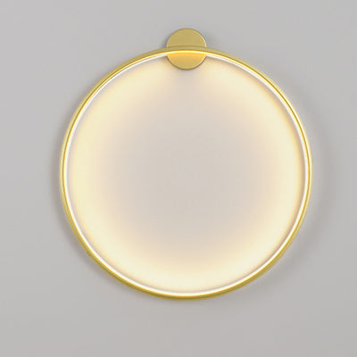 Moderne minimalistische Aluminium-Acryl-Kreisring-LED-Wandleuchte für das Wohnzimmer 