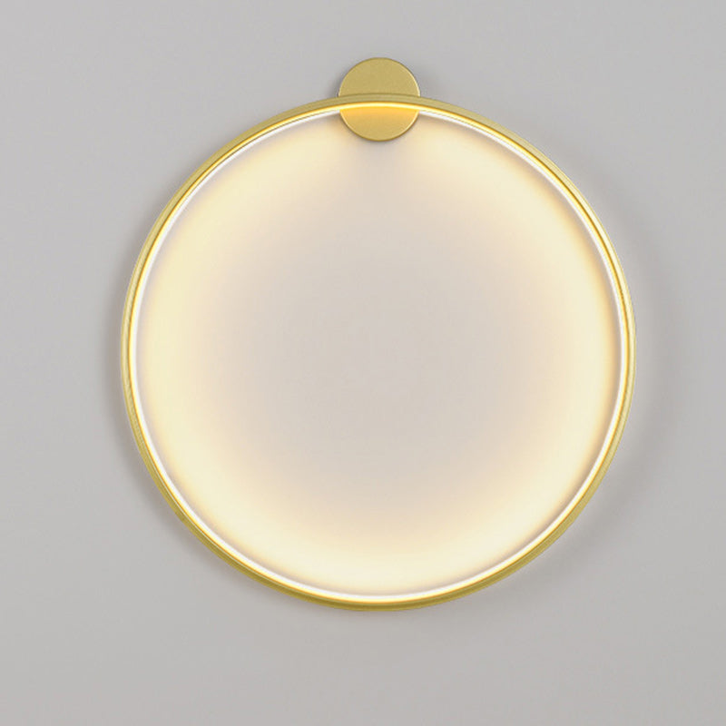Moderne minimalistische Aluminium-Acryl-Kreisring-LED-Wandleuchte für das Wohnzimmer 