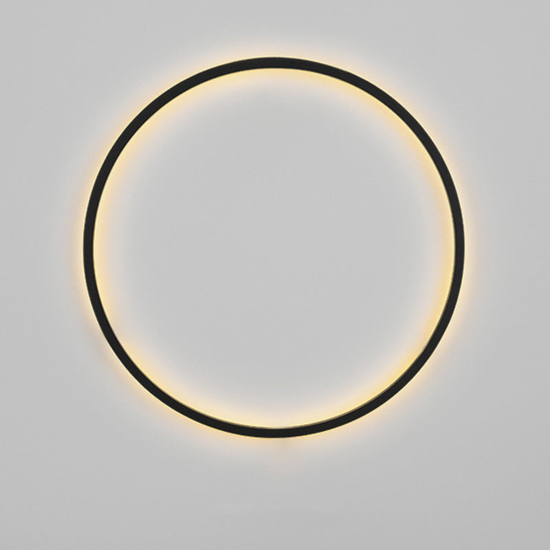 Moderne minimalistische Aluminium-Acryl-Kreisring-LED-Wandleuchte für das Wohnzimmer 