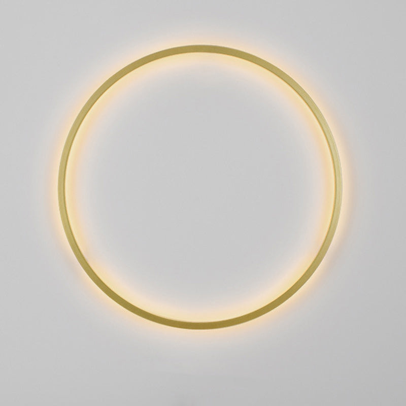 Moderne minimalistische Aluminium-Acryl-Kreisring-LED-Wandleuchte für das Wohnzimmer 