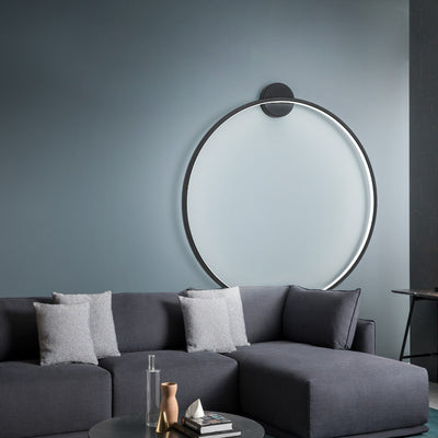 Moderne minimalistische Aluminium-Acryl-Kreisring-LED-Wandleuchte für das Wohnzimmer 