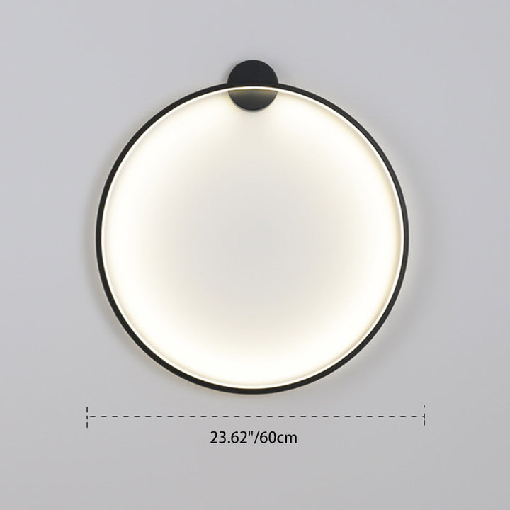 Applique murale LED en aluminium acrylique cercle minimaliste moderne pour salon 