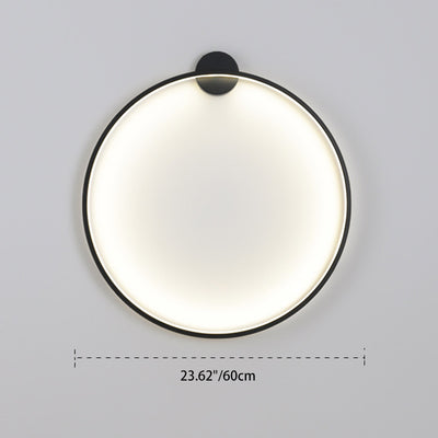 Moderne minimalistische Aluminium-Acryl-Kreisring-LED-Wandleuchte für das Wohnzimmer 