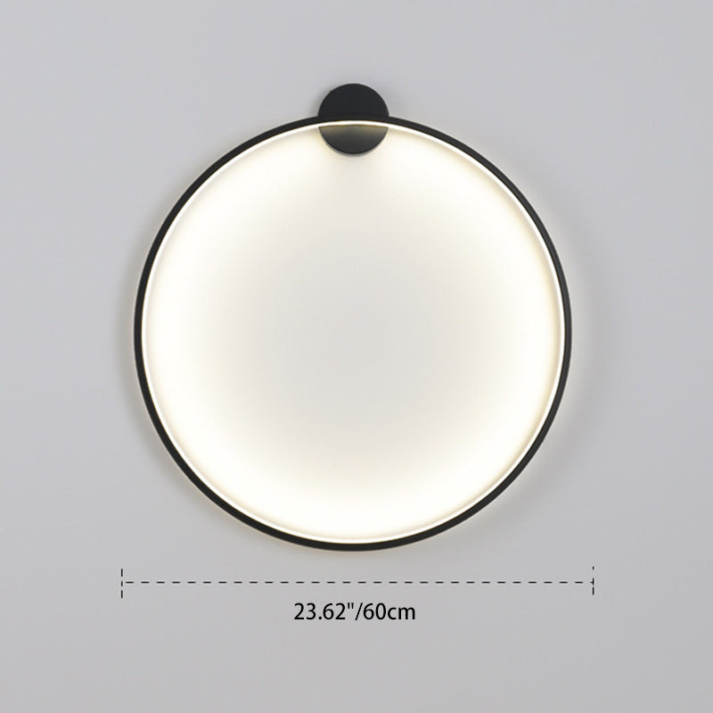 Moderne minimalistische Aluminium-Acryl-Kreisring-LED-Wandleuchte für das Wohnzimmer 