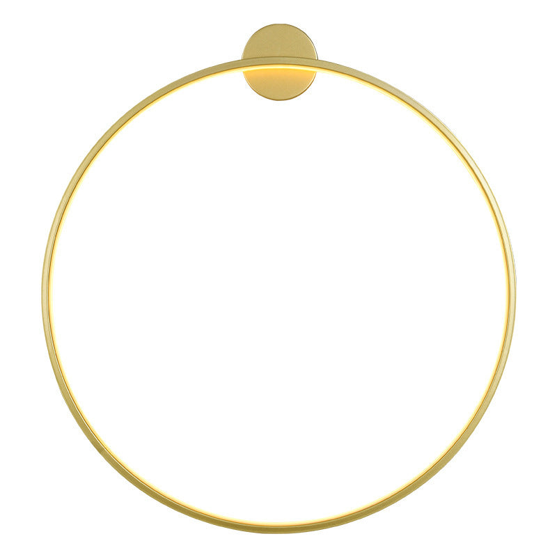 Moderne minimalistische Aluminium-Acryl-Kreisring-LED-Wandleuchte für das Wohnzimmer 
