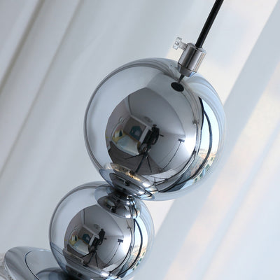 Contemporary Nordic Iron Acrylic Lava Round 1-Light Pendant Light For Bedroom