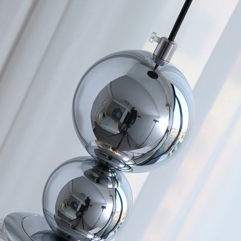 Contemporary Nordic Iron Acrylic Lava Round 1-Light Pendant Light For Bedroom