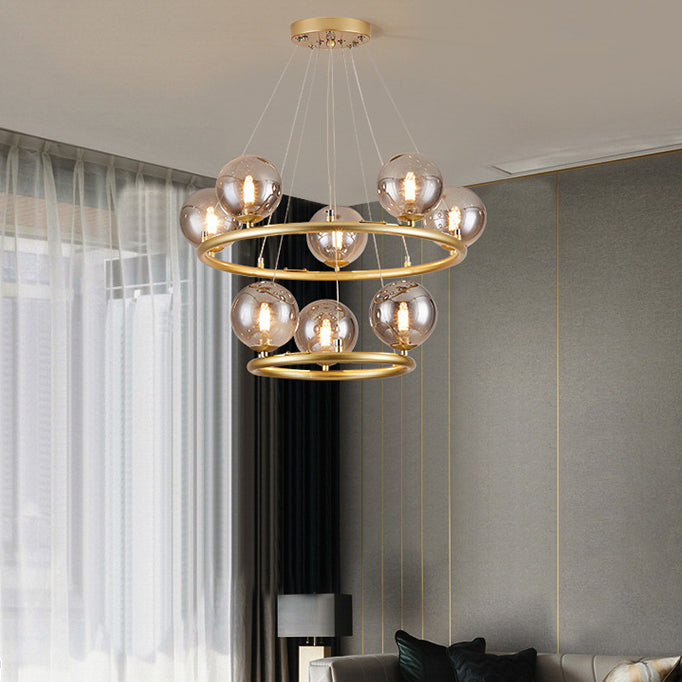 Lámpara de araña contemporánea de simplicidad con marco de hierro y cilindro de madera de caucho de 3 luces para sala de estar 