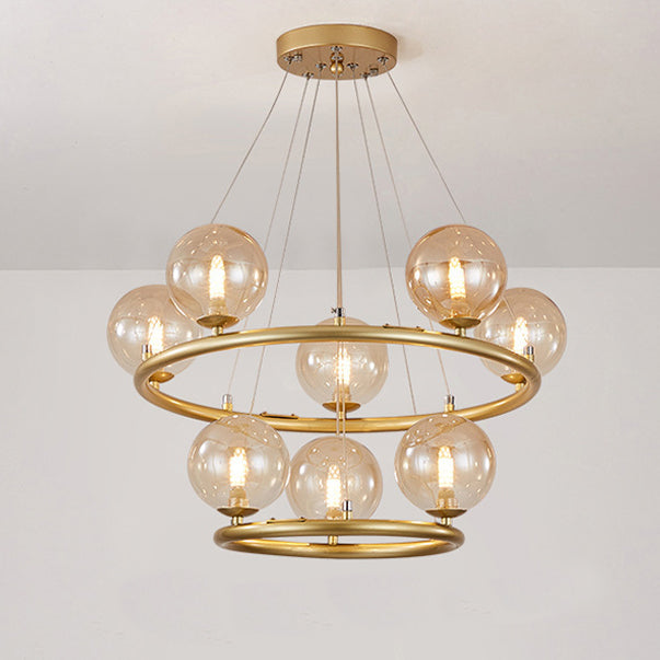 Lámpara de araña contemporánea de simplicidad con marco de hierro y cilindro de madera de caucho de 3 luces para sala de estar 