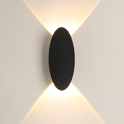 Modern Minimalist Aluminum Elliptical Waterproof LED Wall Sconce Lamp For Outdoor Patio
