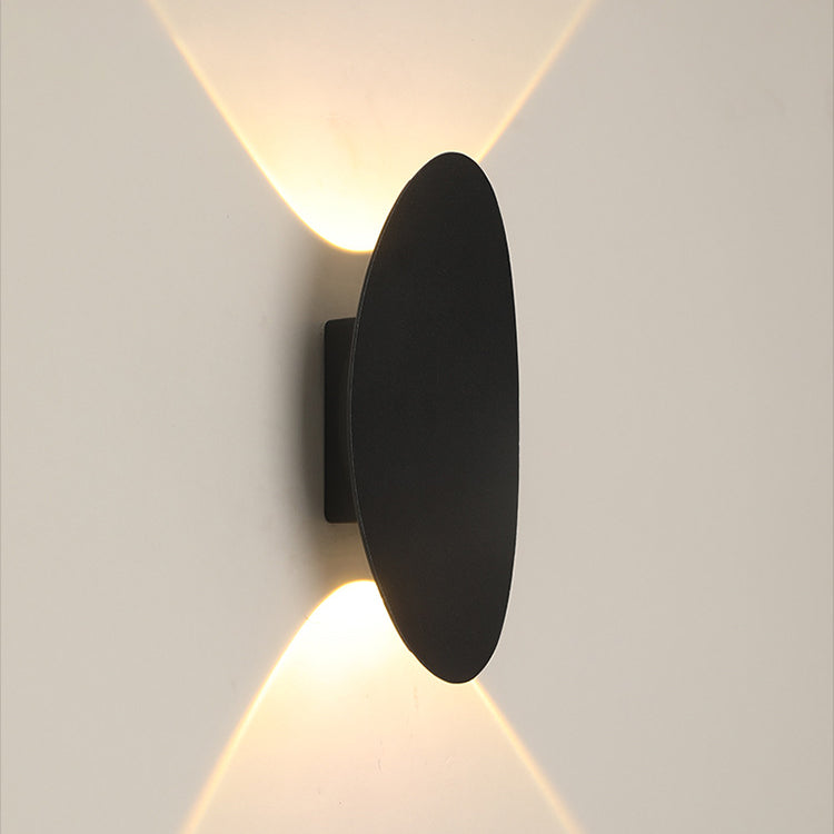 Lampe murale LED étanche elliptique en aluminium minimaliste moderne pour patio extérieur 