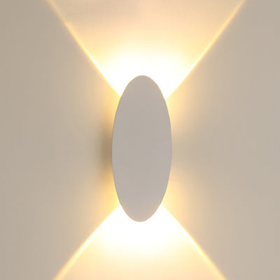Modern Minimalist Aluminum Elliptical Waterproof LED Wall Sconce Lamp For Outdoor Patio