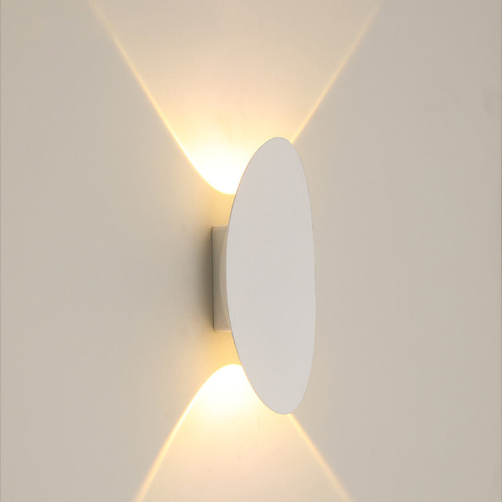 Lampe murale LED étanche elliptique en aluminium minimaliste moderne pour patio extérieur 