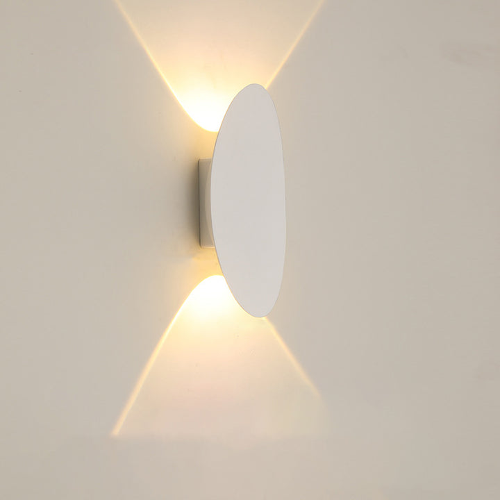 Lampe murale LED étanche elliptique en aluminium minimaliste moderne pour patio extérieur 