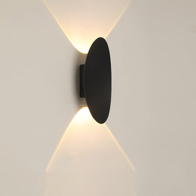 Modern Minimalist Aluminum Elliptical Waterproof LED Wall Sconce Lamp For Outdoor Patio
