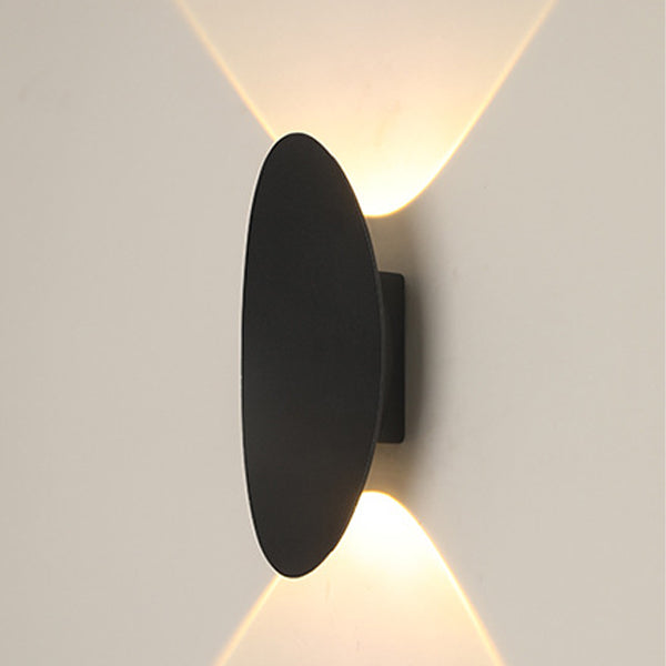 Lampe murale LED étanche elliptique en aluminium minimaliste moderne pour patio extérieur 