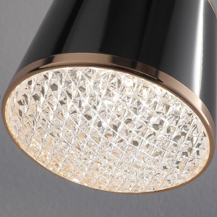 Lustre suspendu LED rond en fer acrylique nordique contemporain pour chambre à coucher 