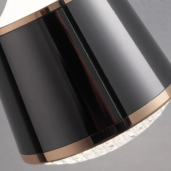 Lustre suspendu LED rond en fer acrylique nordique contemporain pour chambre à coucher 