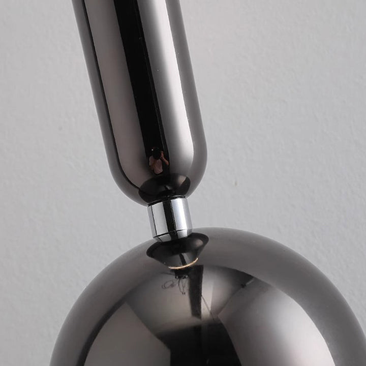Zeitgenössische nordische Aluminium-Acryl-Rundkugel-LED-Pendelleuchte für das Schlafzimmer 