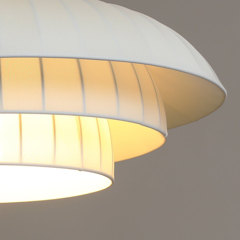 Dôme en tissu de quincaillerie japonaise traditionnelle 1 lumière suspension pour salon 