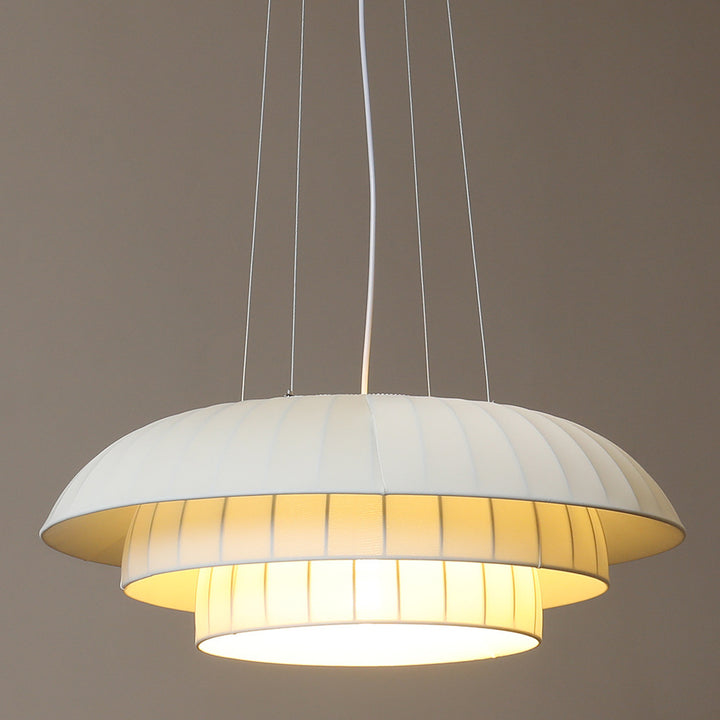 Dôme en tissu de quincaillerie japonaise traditionnelle 1 lumière suspension pour salon 
