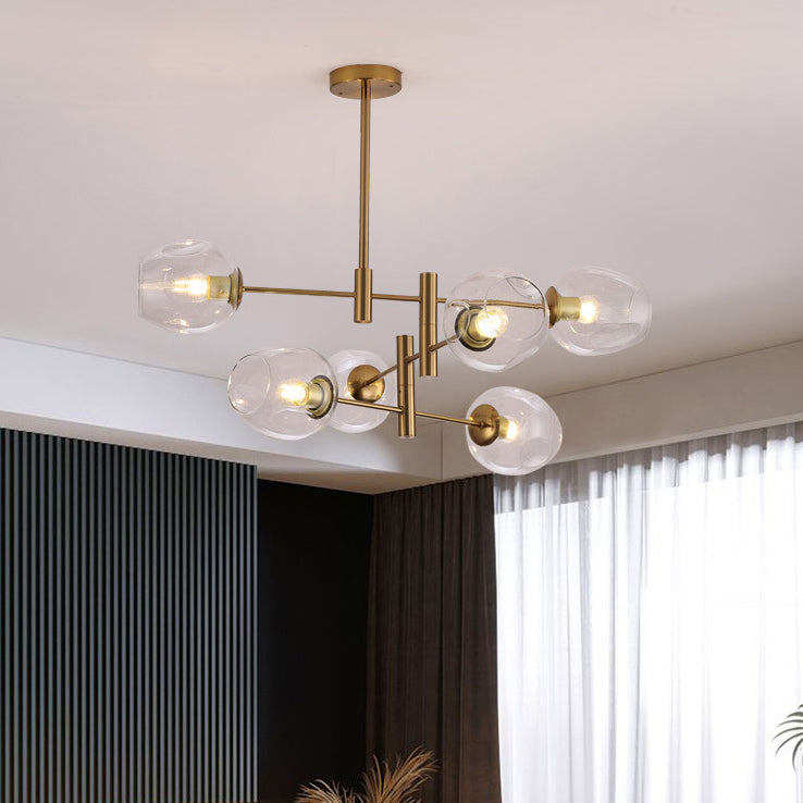 Traditioneller französischer Metallrahmen Holzstoff Rundschirm 8-Licht Kronleuchter für Wohnzimmer 
