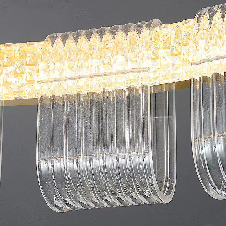 Contemporary Luxury Aluminum Acrylic Circle Ring LED Pendant Light For Bedroom