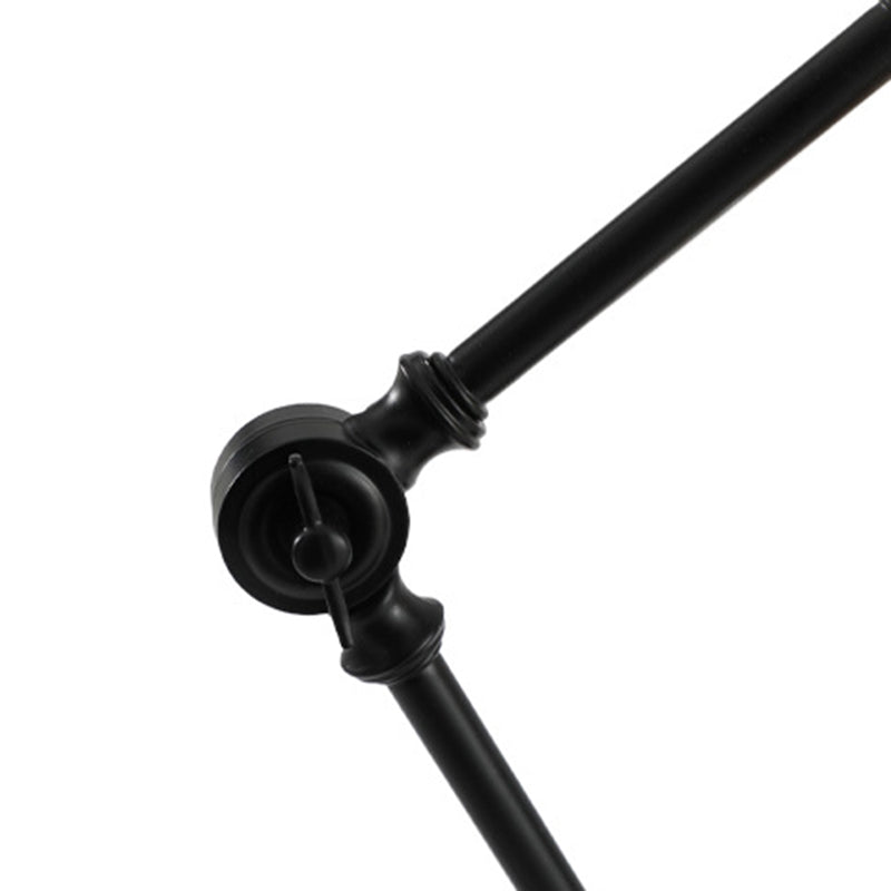Lampe de table à cire fondante 1 lumière avec bras en fer réglable rustique traditionnel et abat-jour en verre fleur pour chambre à coucher 