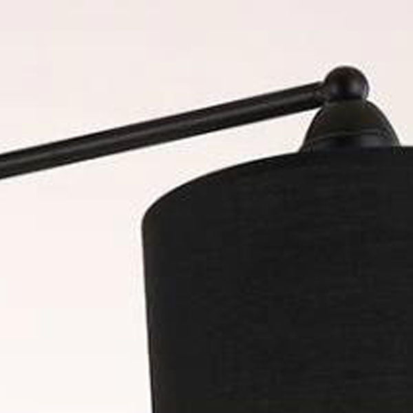 Contemporary Scandinavian Iron Fabric Cylinder Shade 8-Light Semi-Flush Mount Ceiling Light For Living Room
