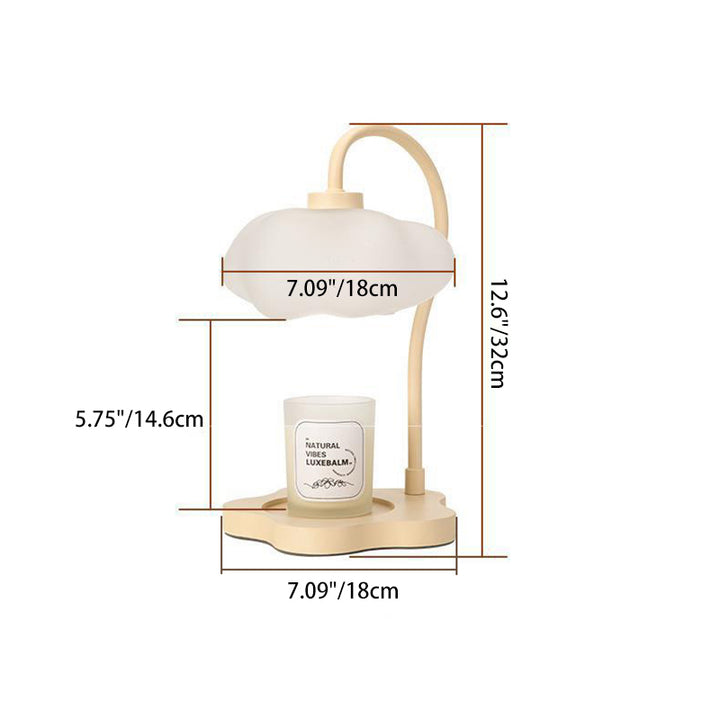 Contemporary Creative Cloud Glass Shade Iron 1-Light Melting Wax Table Lamp For Bedroom