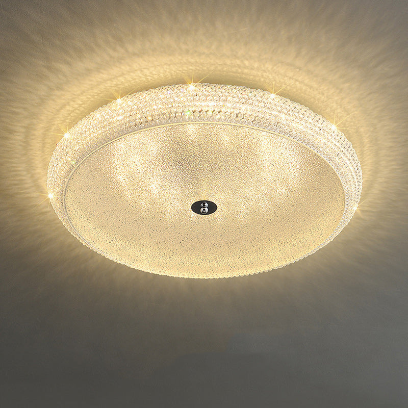 Plafonnier LED en fer acrylique géométrique cercle minimaliste moderne pour chambre 