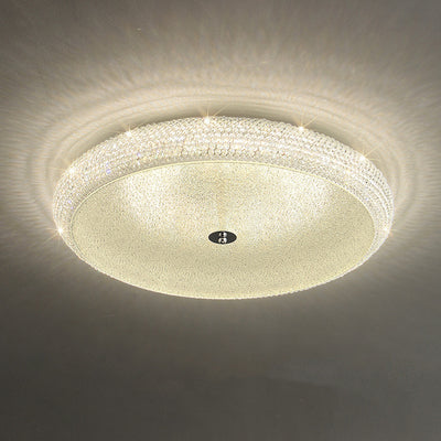 Plafonnier LED en fer acrylique géométrique cercle minimaliste moderne pour chambre 