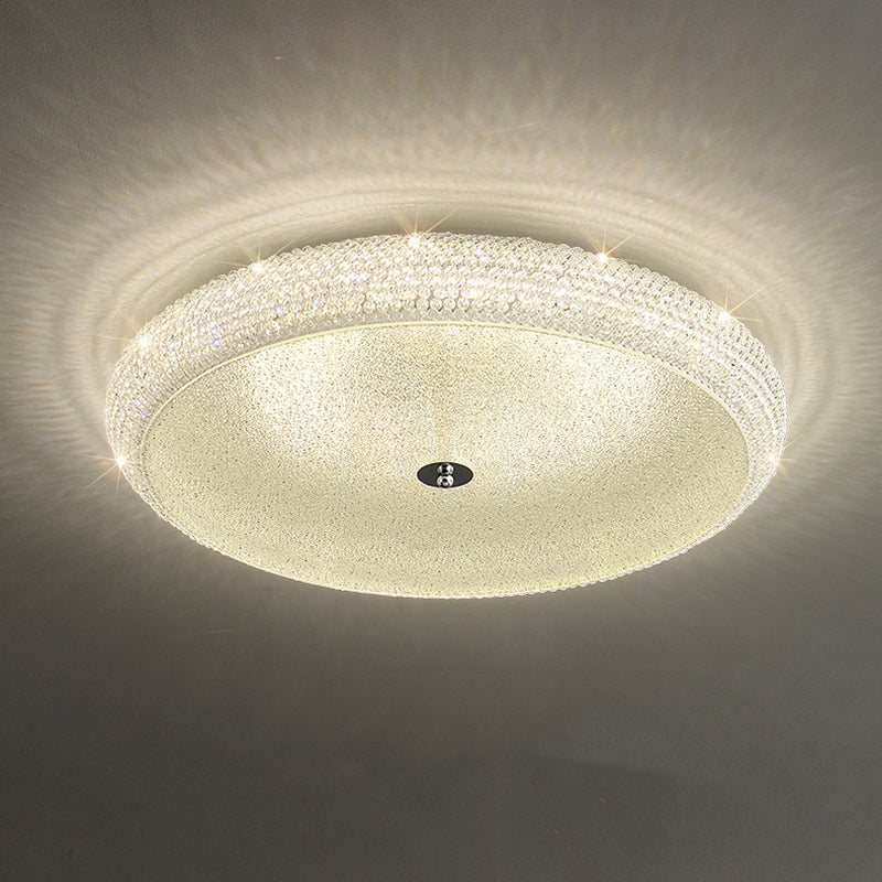 Plafonnier LED en fer acrylique géométrique cercle minimaliste moderne pour chambre 