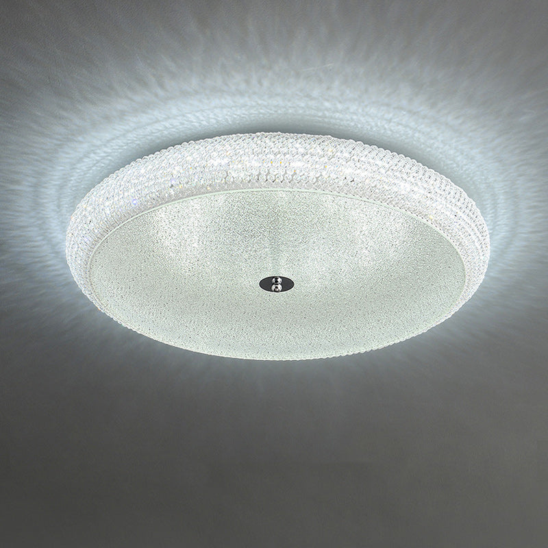 Plafonnier LED en fer acrylique géométrique cercle minimaliste moderne pour chambre 