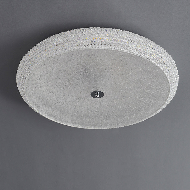 Plafonnier LED en fer acrylique géométrique cercle minimaliste moderne pour chambre 