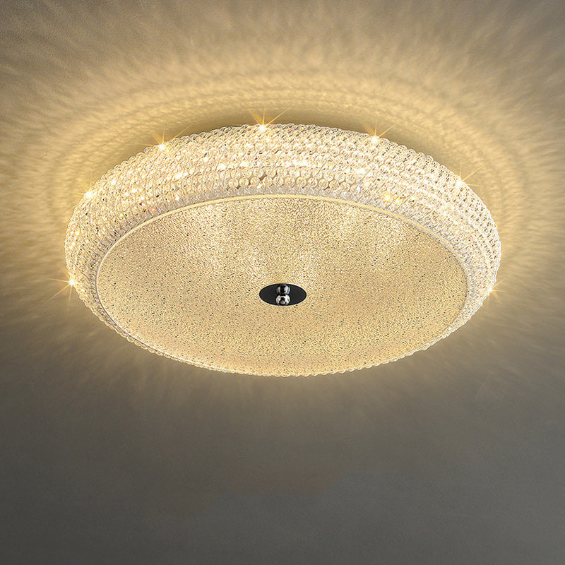 Plafonnier LED en fer acrylique géométrique cercle minimaliste moderne pour chambre 