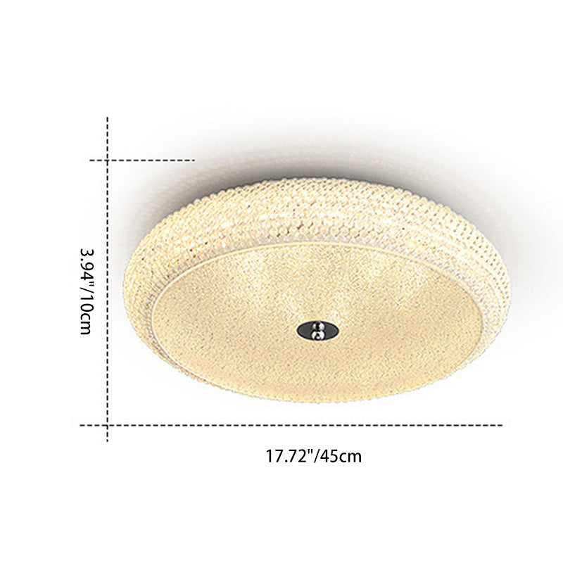 Plafonnier LED en fer acrylique géométrique cercle minimaliste moderne pour chambre 