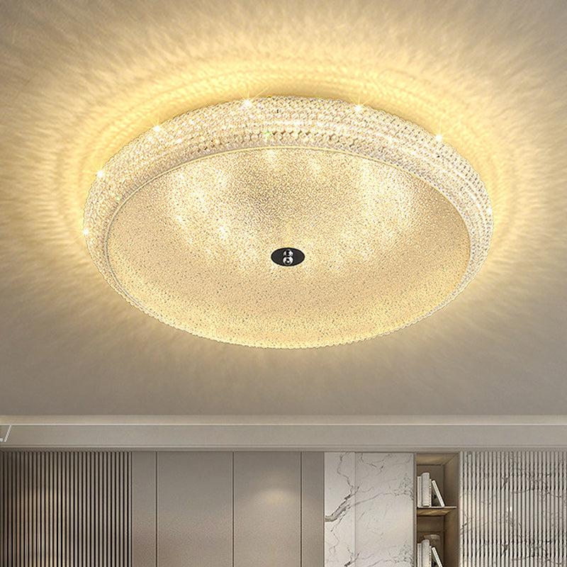 Plafonnier LED en fer acrylique géométrique cercle minimaliste moderne pour chambre 