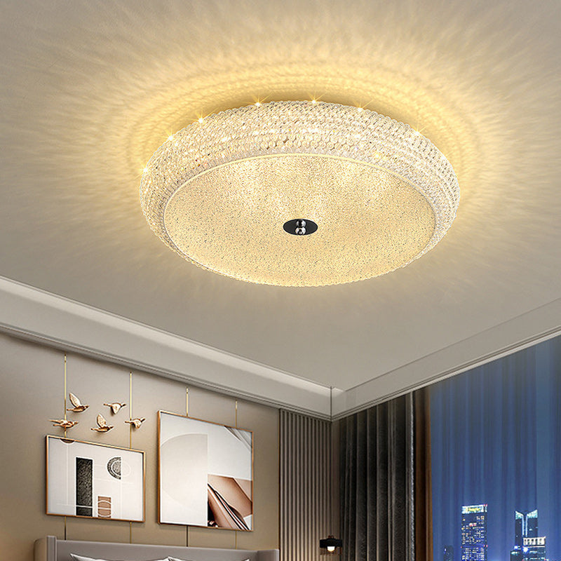 Plafonnier LED en fer acrylique géométrique cercle minimaliste moderne pour chambre 