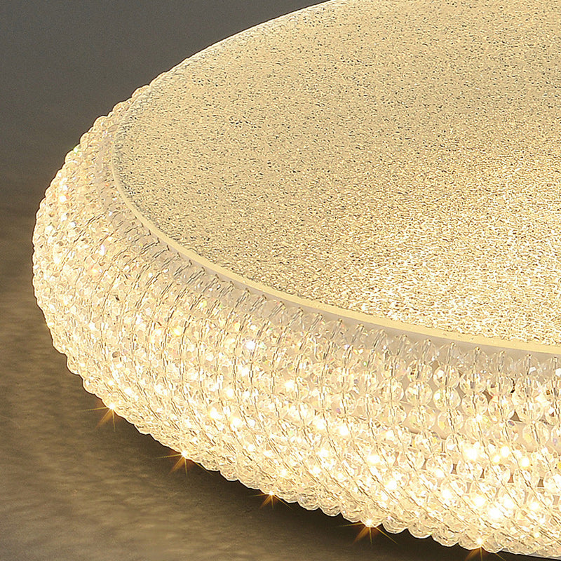 Plafonnier LED en fer acrylique géométrique cercle minimaliste moderne pour chambre 