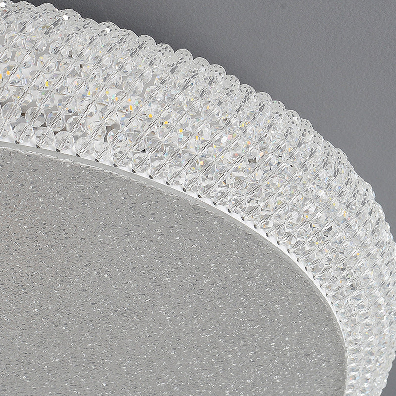 Plafonnier LED en fer acrylique géométrique cercle minimaliste moderne pour chambre 