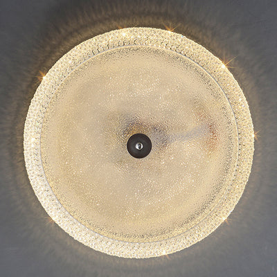 Plafonnier LED en fer acrylique géométrique cercle minimaliste moderne pour chambre 